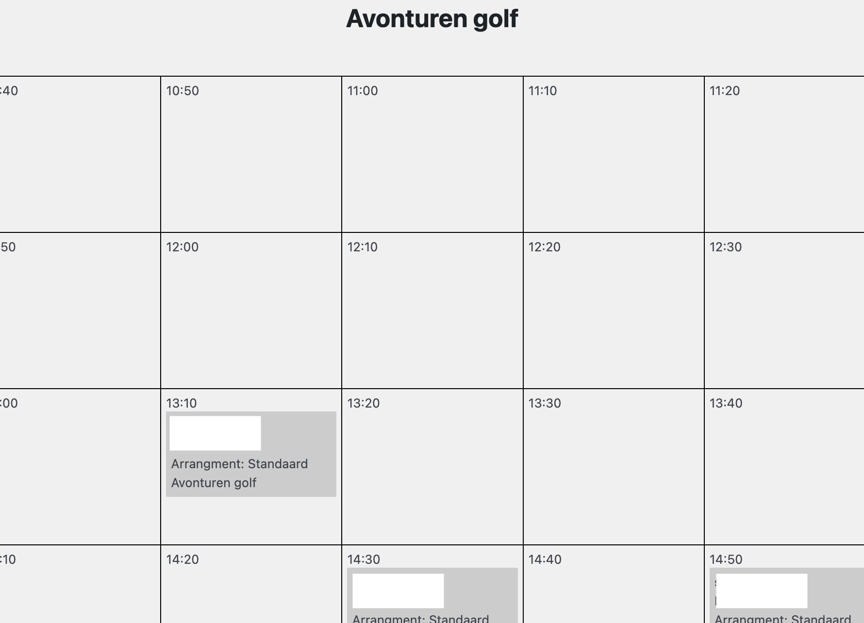 Dagplanning voor De Maashorst Minigolf, die eenvoudig kan worden uitgeprint en meegenomen naar de locatie.